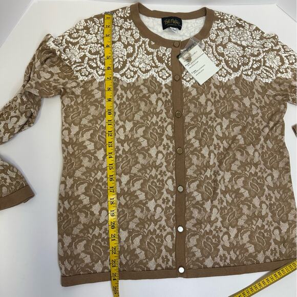 Bob Mackie Wearable Art Women’s Button-Up Cardigan Sweater - size M - Picture 6 of 10